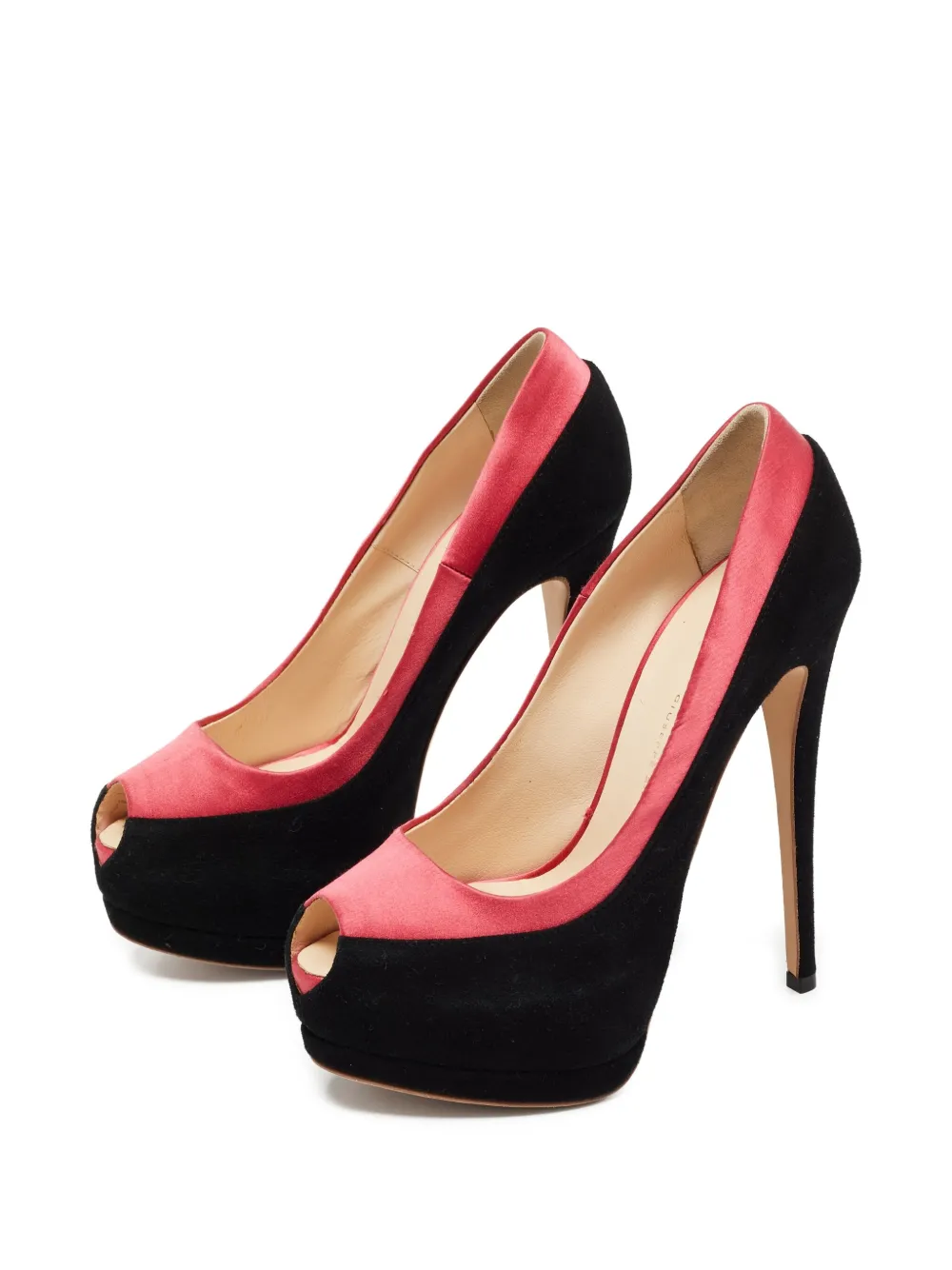 Giuseppe Zanotti Vintage Pre-owned 140 mm pumps met open neus - Zwart