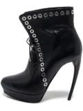 Alexander McQueen Pre-Owned 120mm eyelet-embellished boots - Black