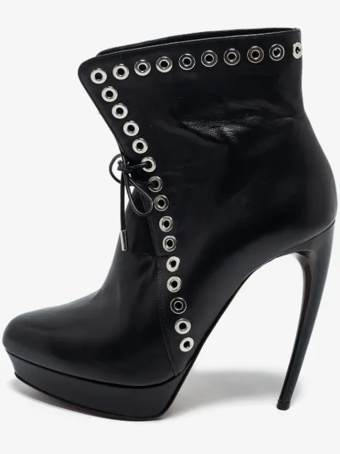 Alexander McQueen Pre-Owned 120mm eyelet-embellished boots