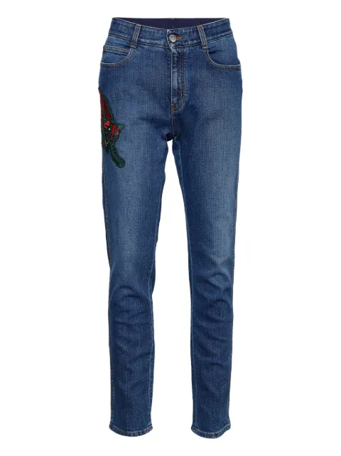 Stella McCartney Pre-Owned animal-embroidery jeans