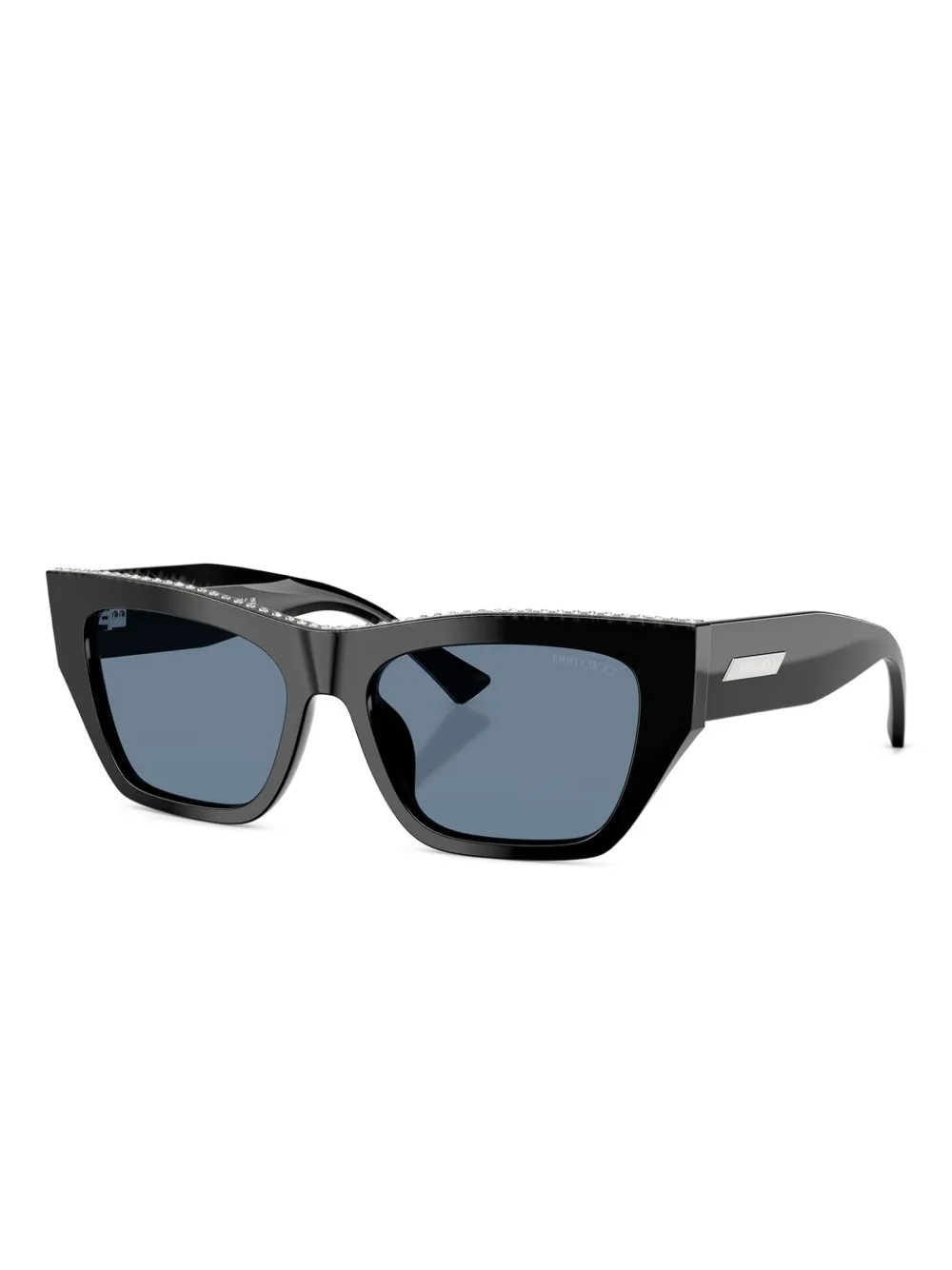 Jimmy Choo Eyewear Zonnebril verfraaid met kristallen - Zwart
