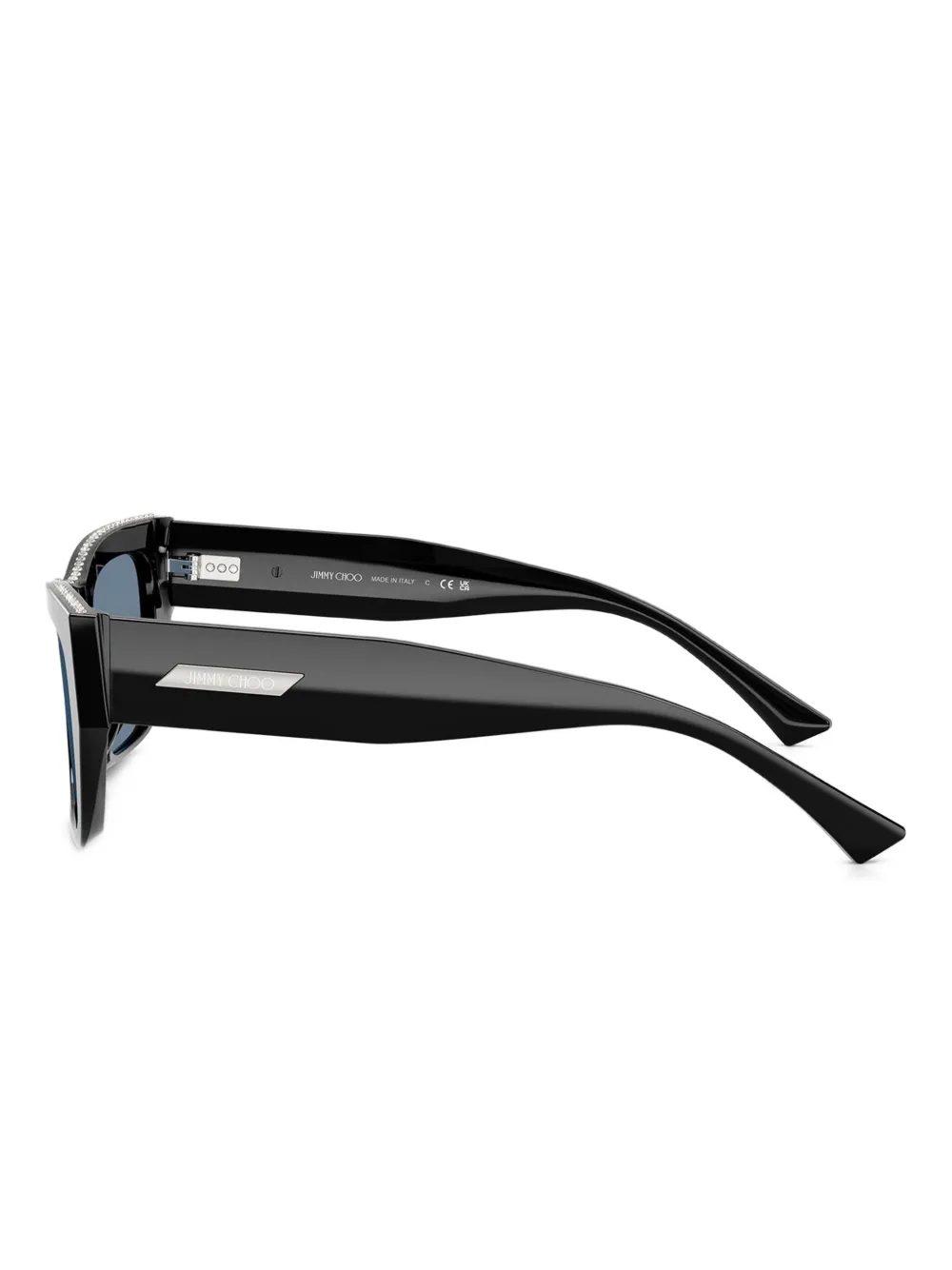 Jimmy Choo Eyewear Zonnebril verfraaid met kristallen Zwart