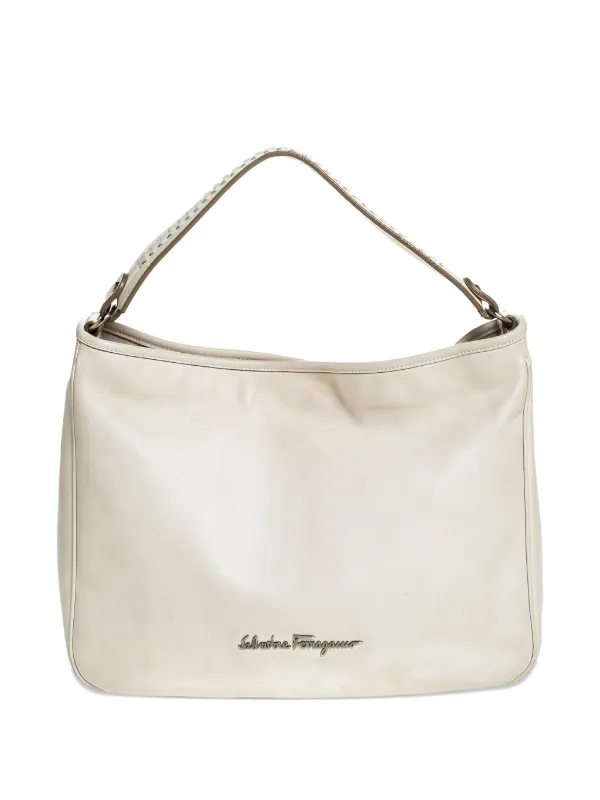 Ferragamo Pre-Owned レザーショルダーバッグ | ホワイト | FARFETCH JP