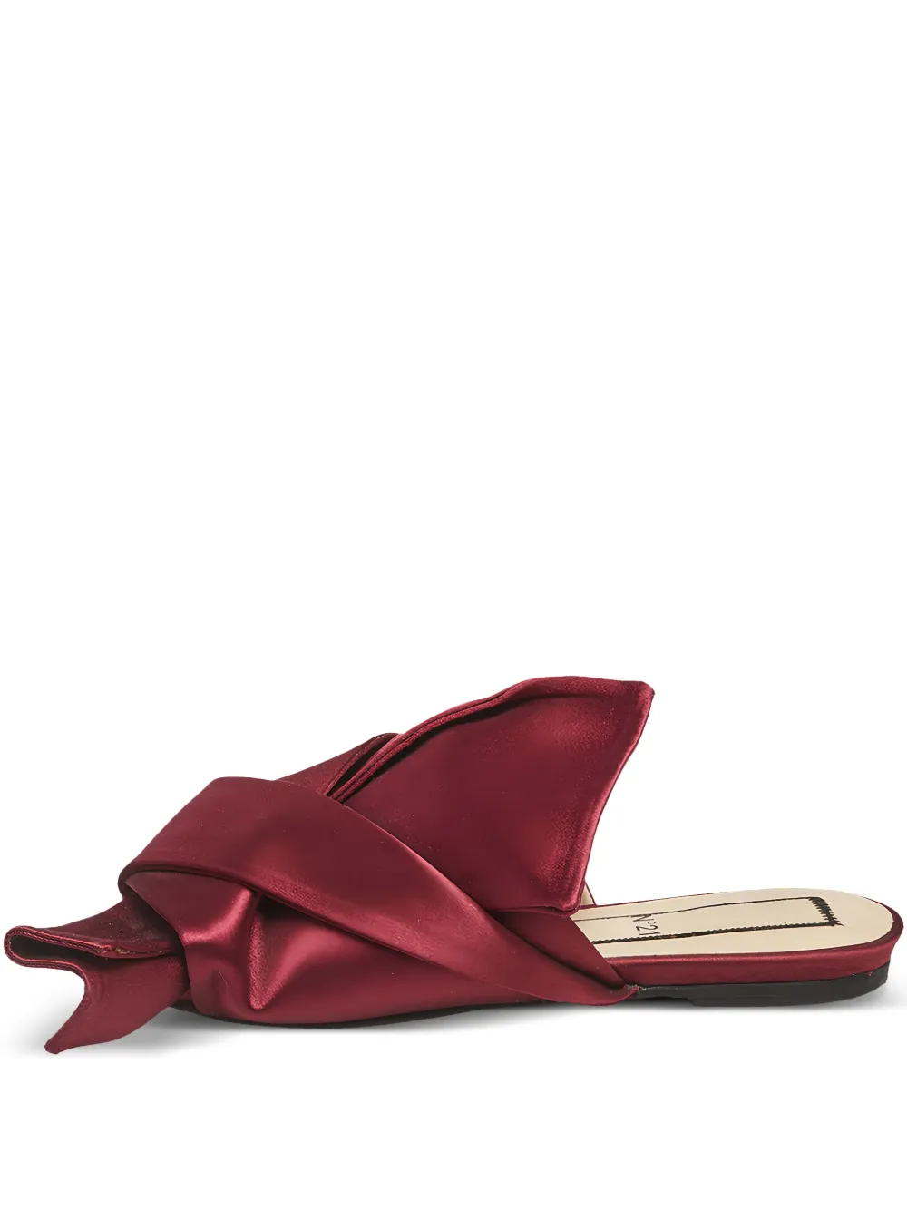 Nº21 satin flat sandals
