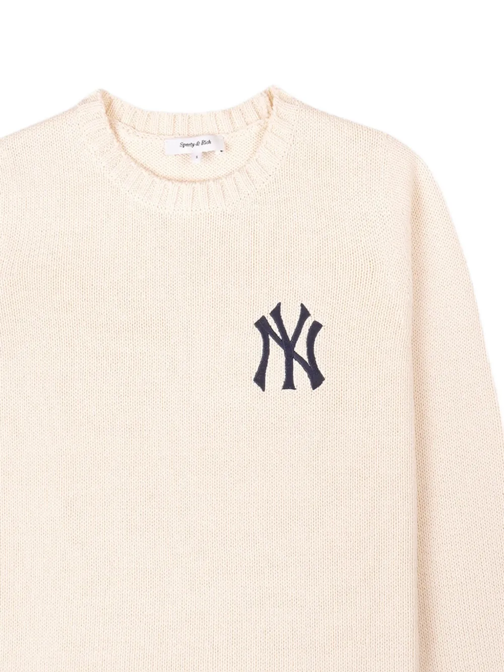 Sporty & Rich Trui met geborduurd logo Beige