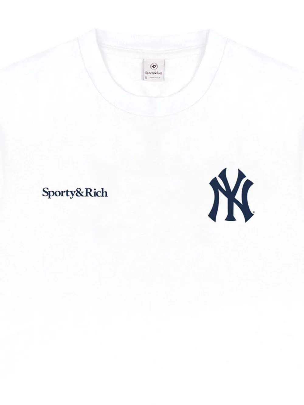 Sporty & Rich T-shirt met geborduurd logo Wit