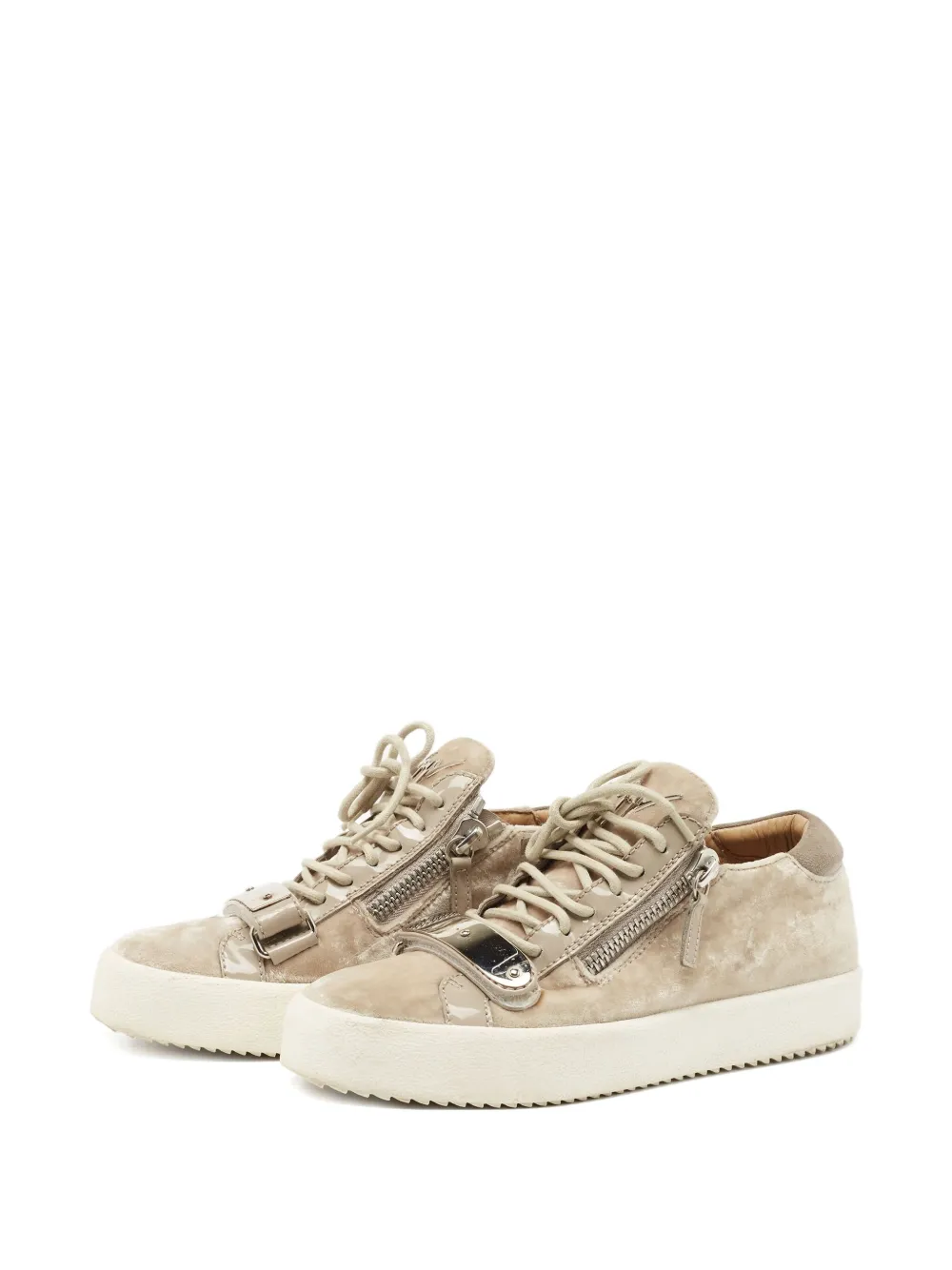 Giuseppe Zanotti Vintage velvet zip sneakers | Low-Tops | Image 2