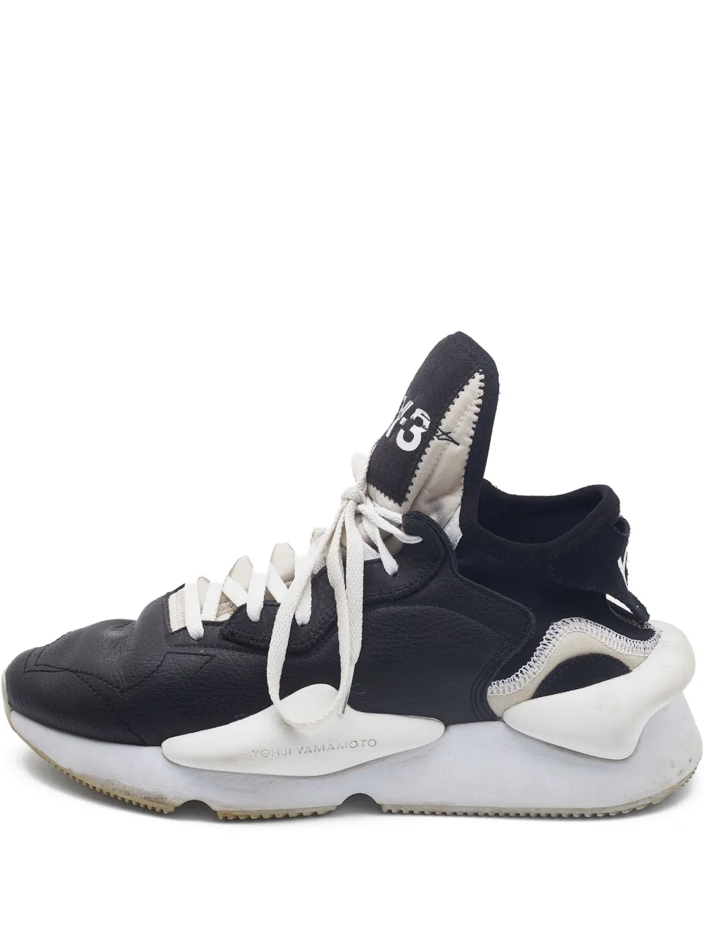 Y-3 Adidas Vintage pre-owned Kaiwa chunky-sole lace-up sneakers | Black | Image 1