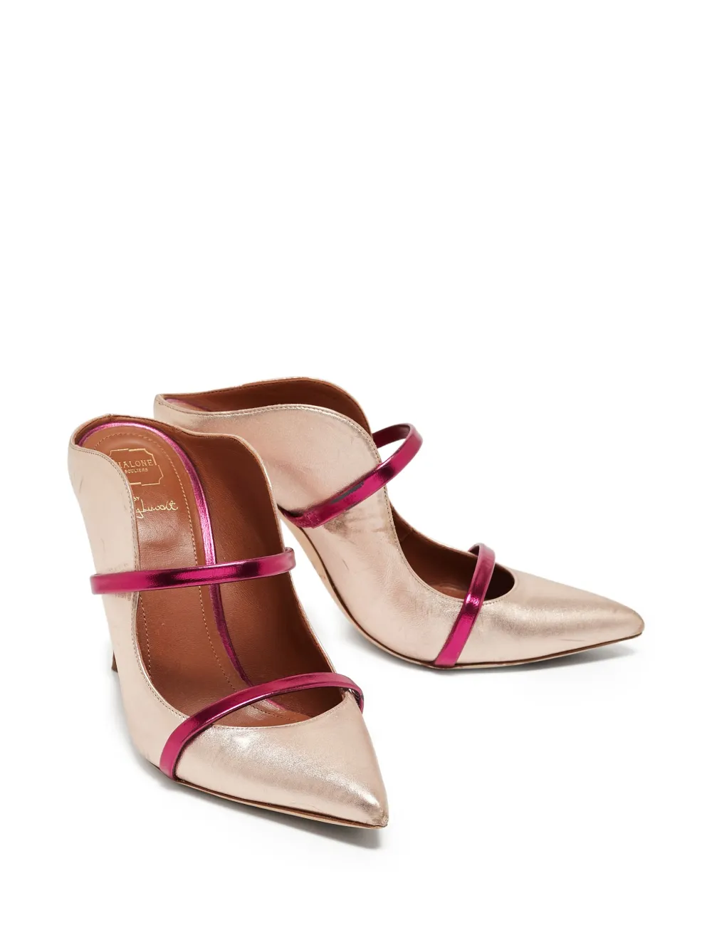 Malone Souliers metallic heeled mules | Image 2
