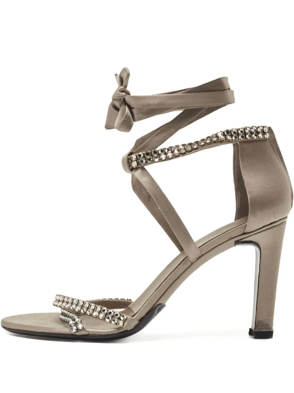 Gucci Pre-Owned 95mm crystal-embellished sandals - Grau
