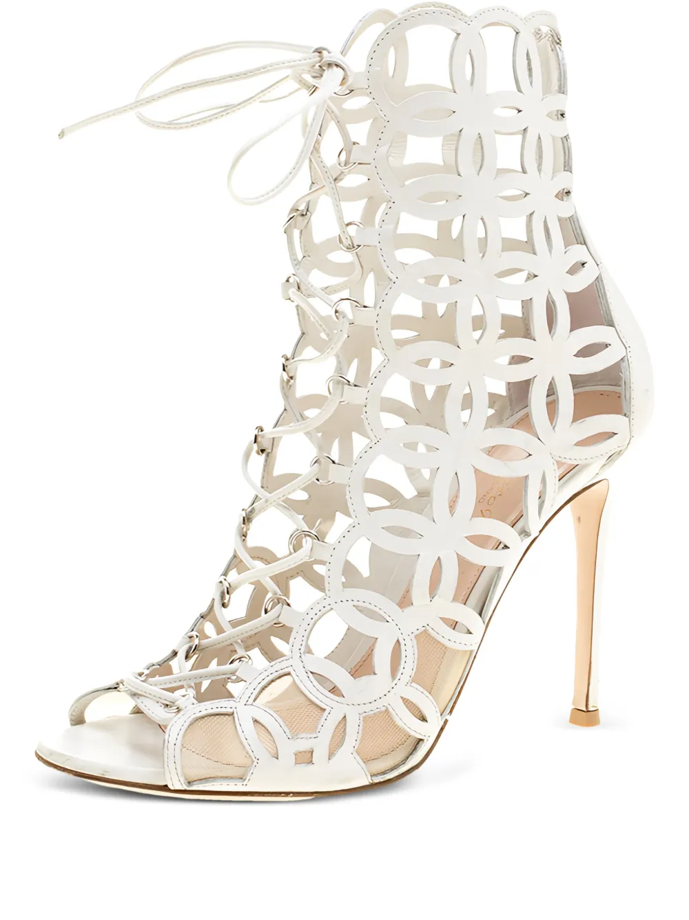 Gianvito Rossi 105mm cut-out heeled sandals | White | Image 1