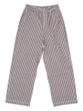 LA ROSE striped pijama trousers - Brown