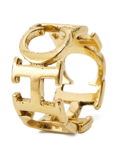 Carolina Herrera Vintage pre-owned CH-logo ring