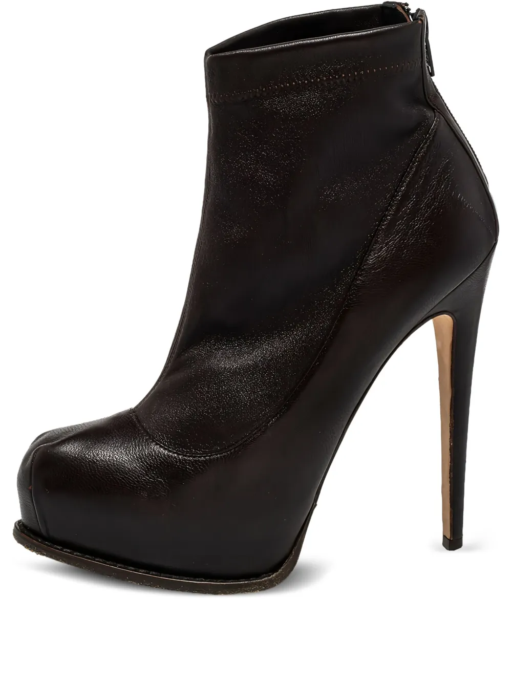Brian Atwood pre-owned 140mm leather booties | Red | Image 1