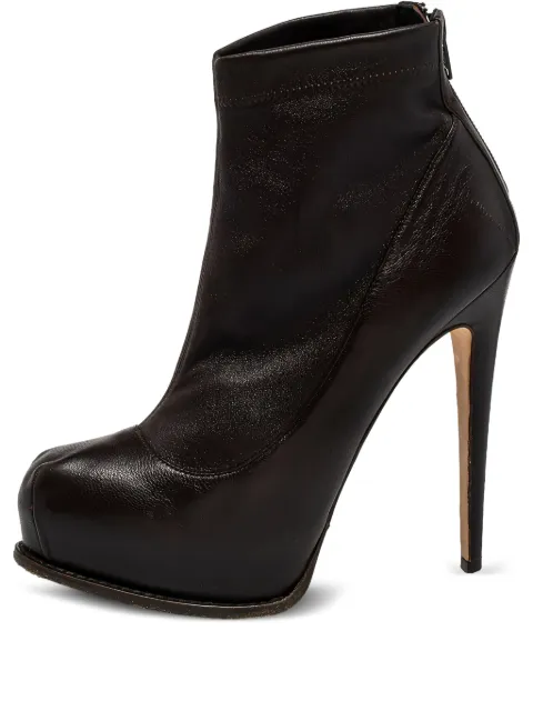 Brian Atwood pre-owned 140mm leather booties