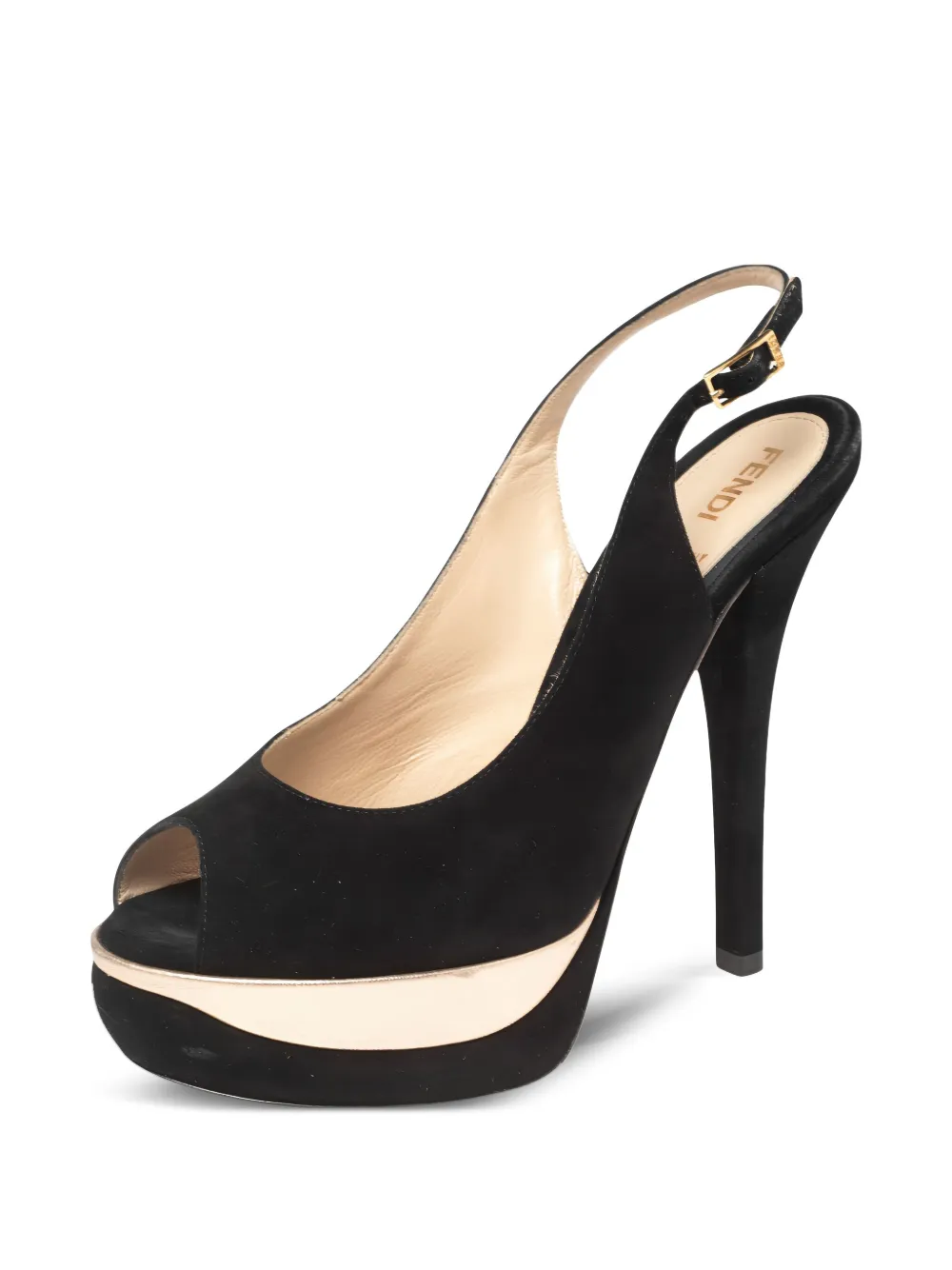 Fendi Pre-Owned 140 mm suède pumps - Zwart