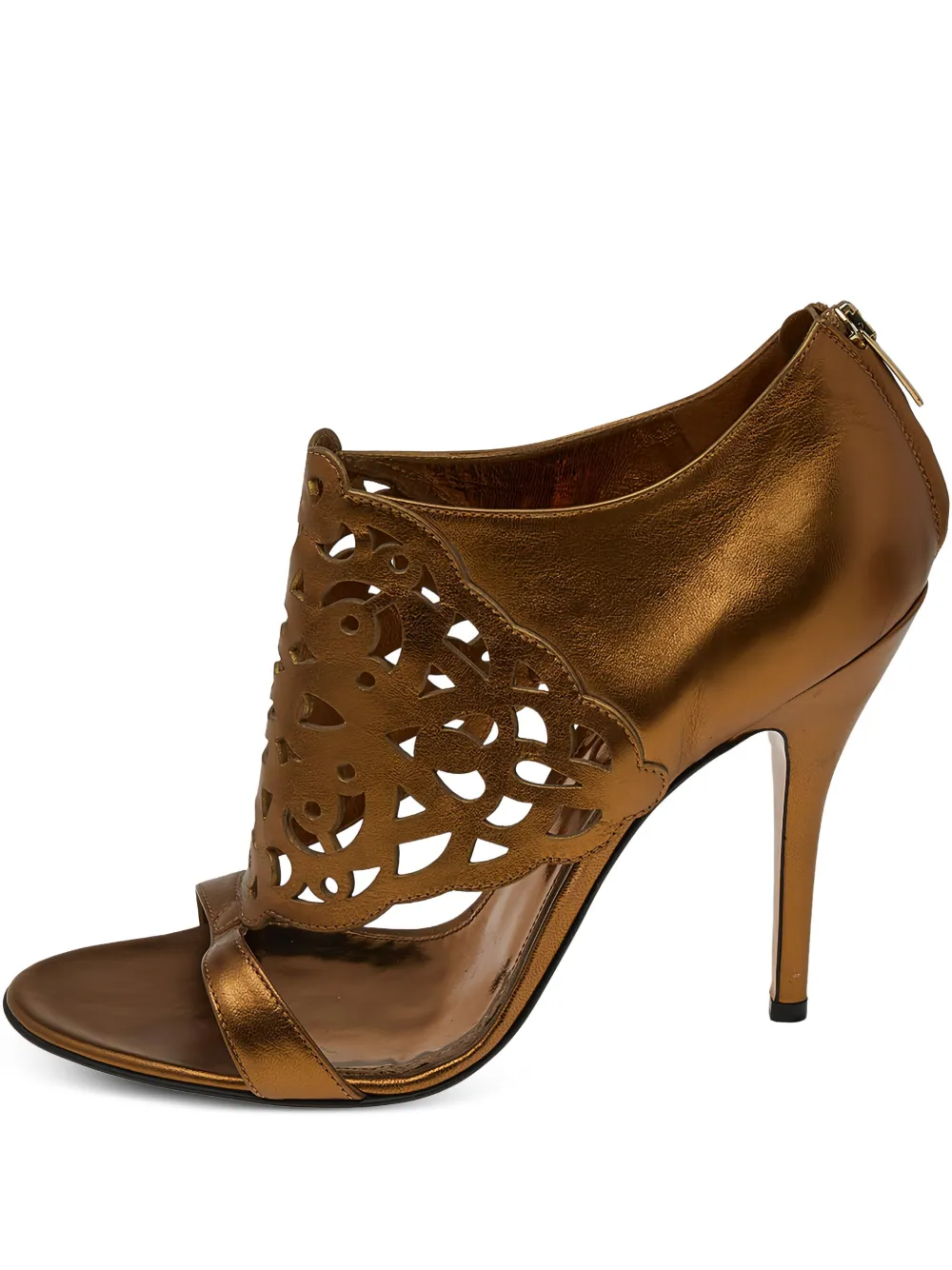 Gianvito Rossi pre-owned 115mm leather sandals | Gold | Image 1