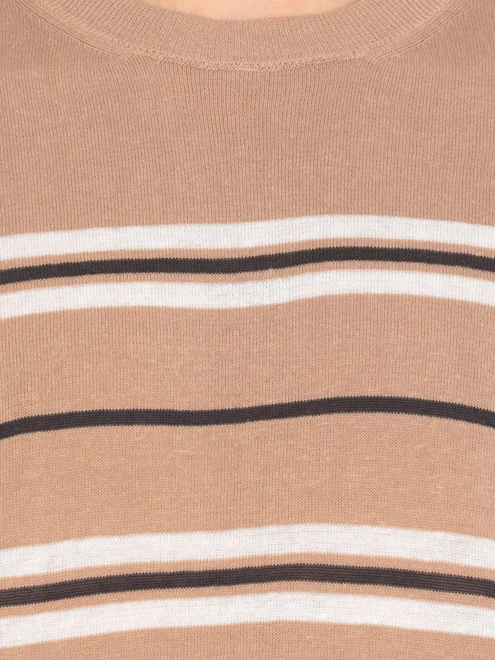 Peserico Gestreept T-shirt Beige