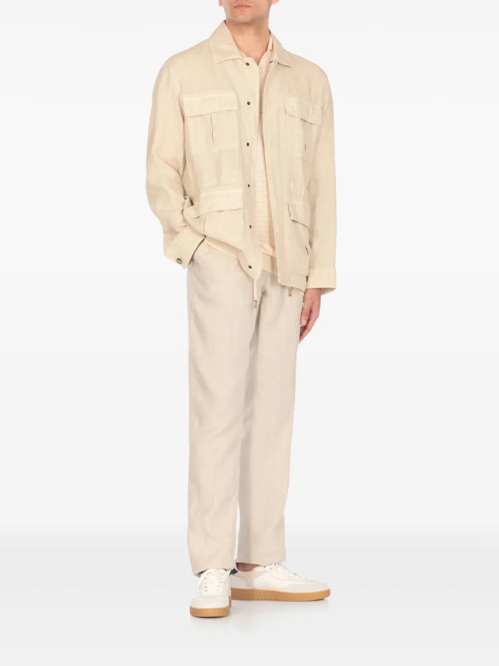 Peserico Poloshirt met korte mouwen - Beige