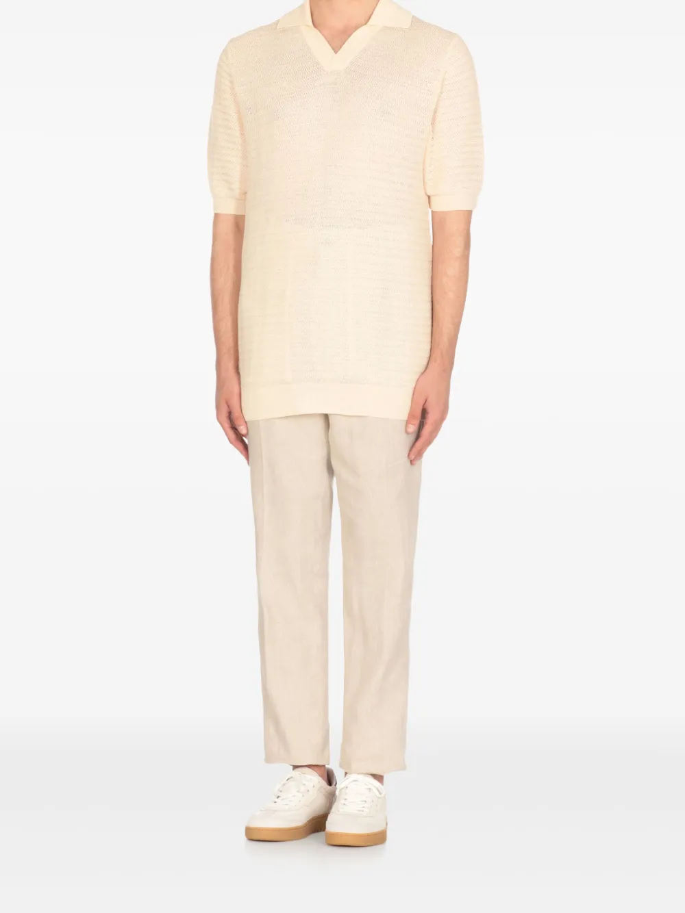Peserico Poloshirt met korte mouwen Beige