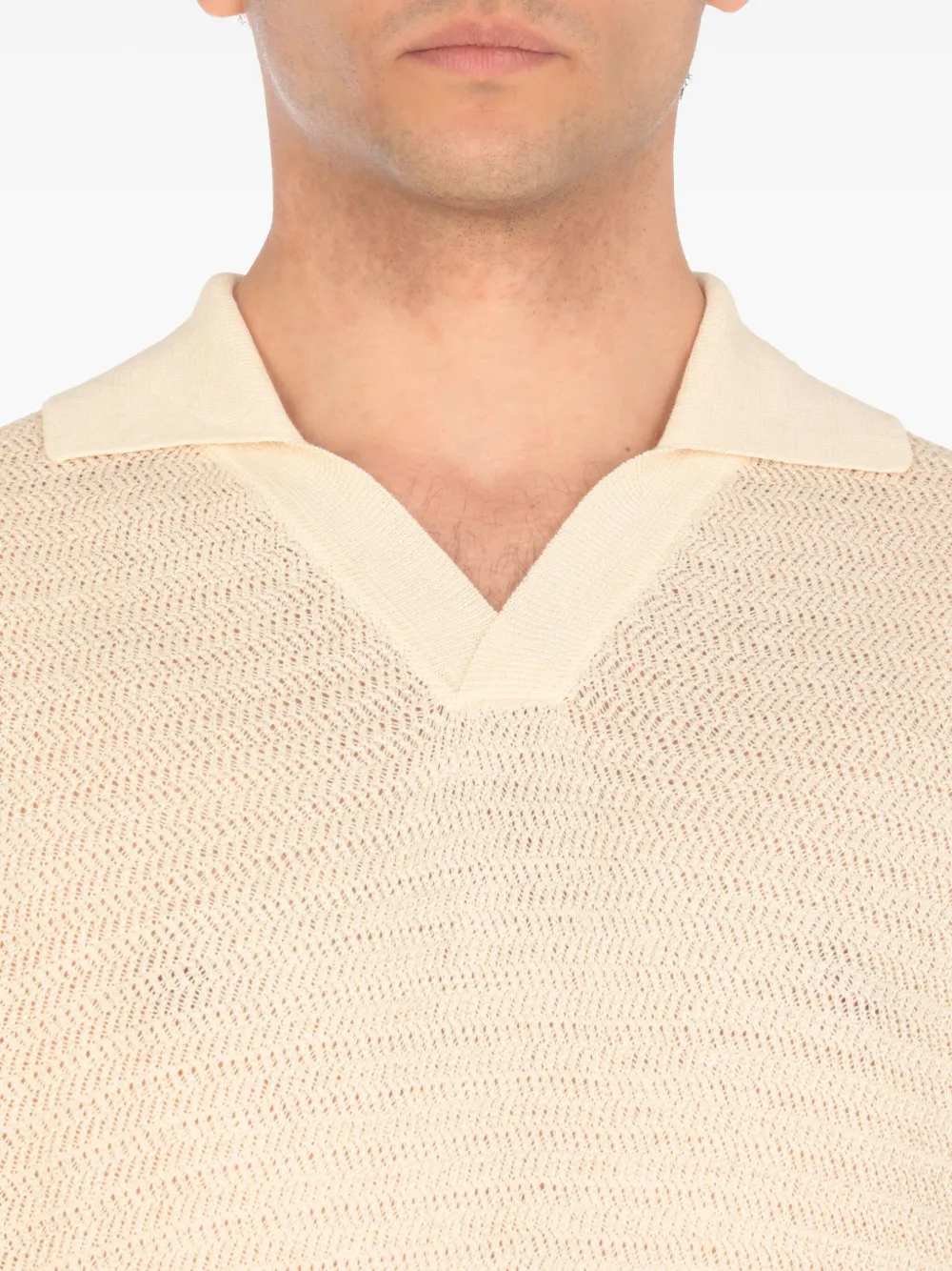 Peserico Poloshirt met korte mouwen Beige