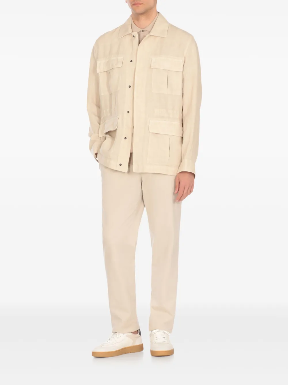 Peserico Katoenen poloshirt - Beige