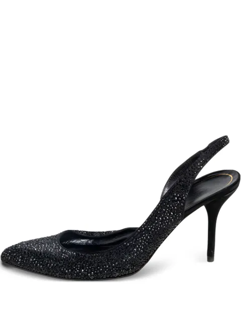 Gucci Pre-Owned zapatillas con detalles de strass y tacón de 90mm
