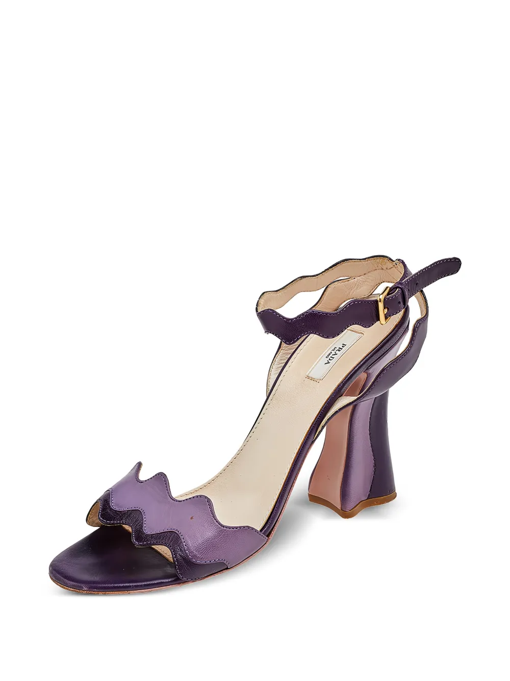 Prada Pre-Owned 100mm scalloped strap high-heel sandals | Image 2