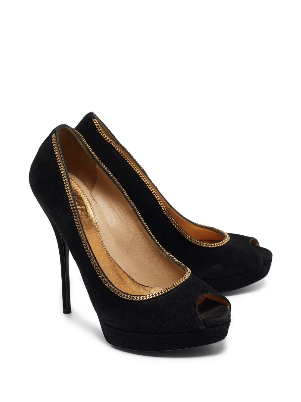 Gucci Pre-Owned 145 mm suède pumps - Zwart