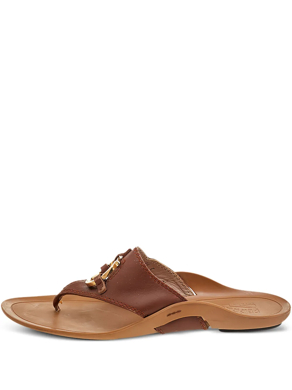 Ferragamo Pre-Owned Gancini-plaque sandals | Brown | Image 1