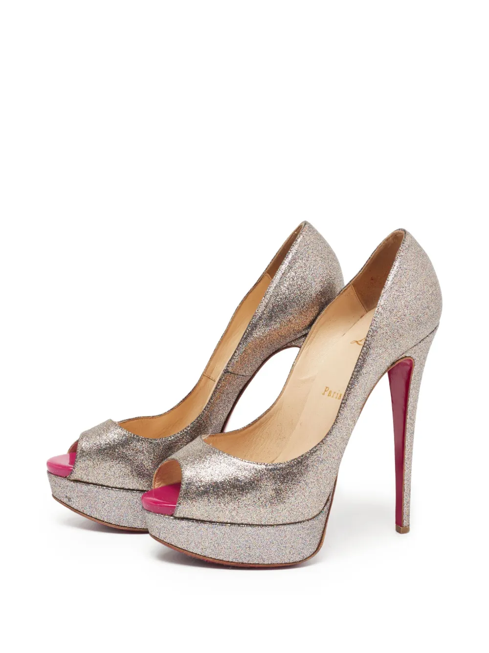 Christian Louboutin Pre-Owned 150 mm Lady Peep pumps - Grijs