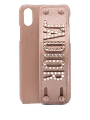 Christian Dior Pre-Owned Lady Dior iPhone X/XS Case | Black