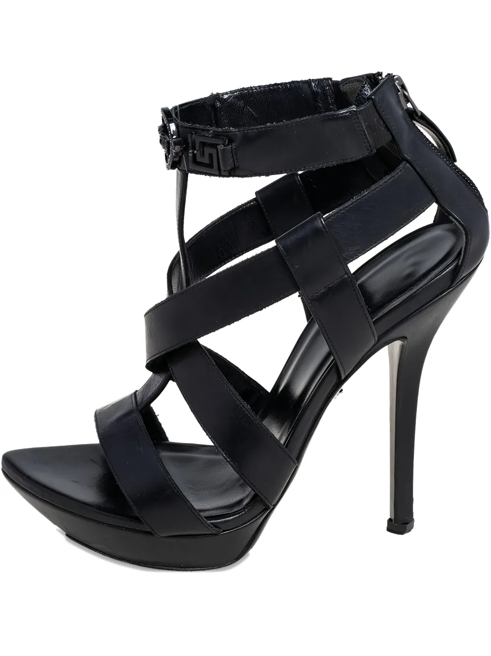 Versace Pre-Owned 130mm platform strappy sandals - Nero