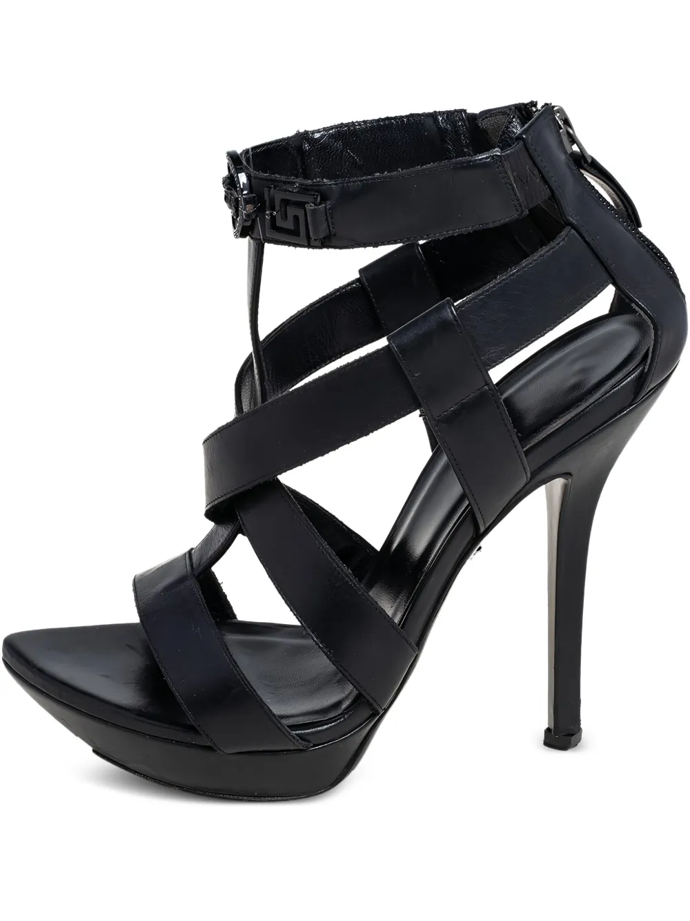 Versace Pre-Owned 130mm platform strappy sandals | Black | Image 1