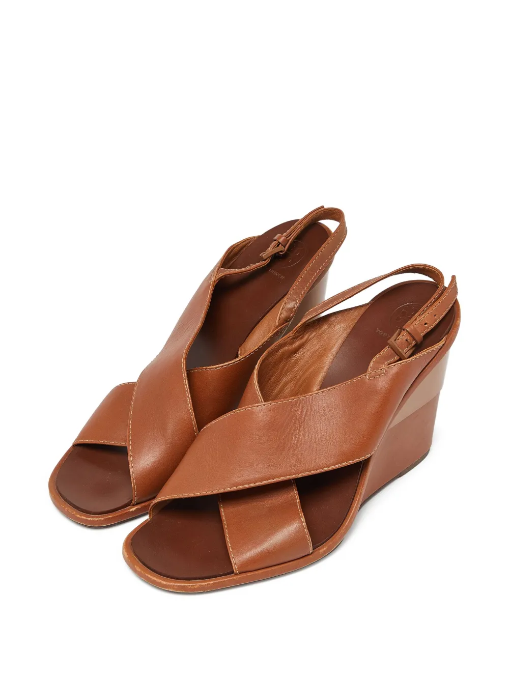 Tory Burch pre-owned 105mm cross-strap wedge sandals | Image 2