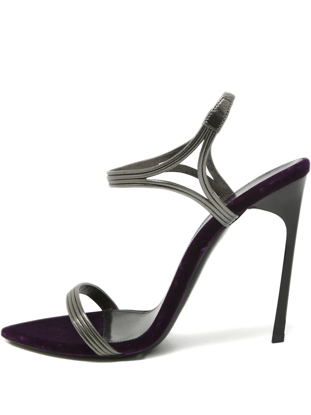 120mm leather heeled sandals