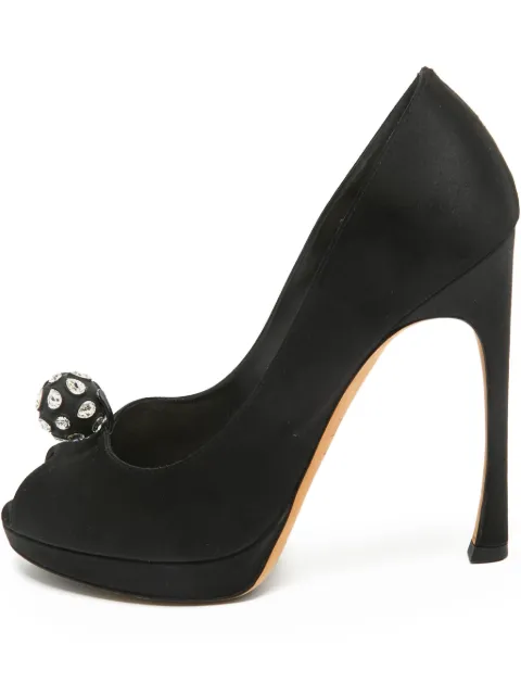 Christian Dior Pre-Owned 125mm crystal-embellished pumps