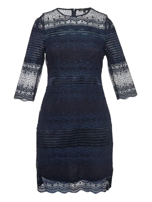 maje blue lace dress Maje Raviana Lace Trim Midi Dress