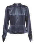 GANNI polka dot-print blouse - Blue