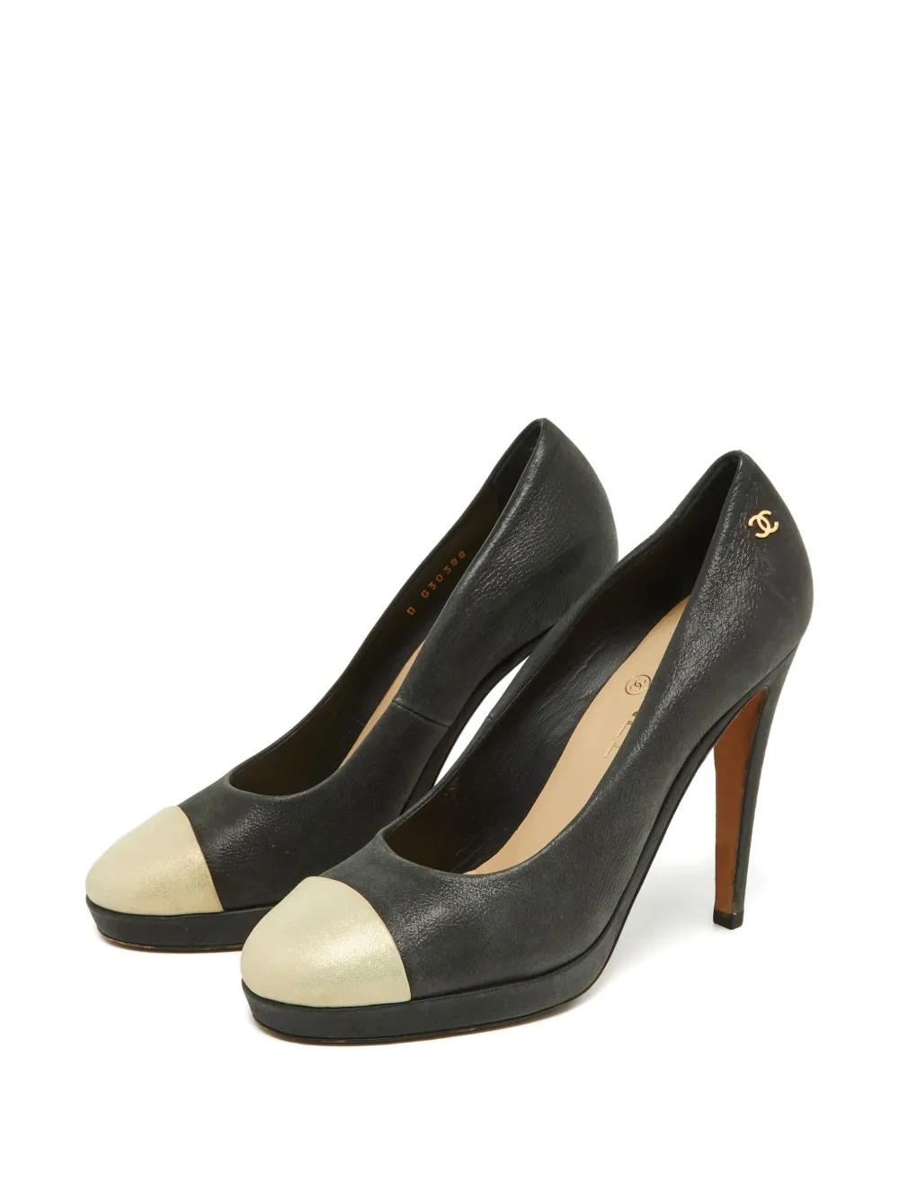 CHANEL Pre-Owned 120mm leather platform pumps | Image 2