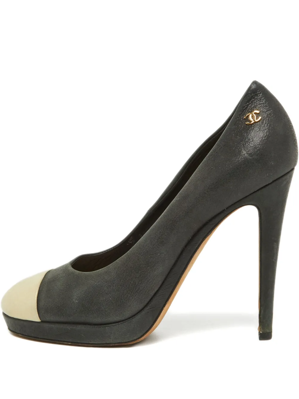 CHANEL Pre-Owned 120mm leather platform pumps | Black | Image 1