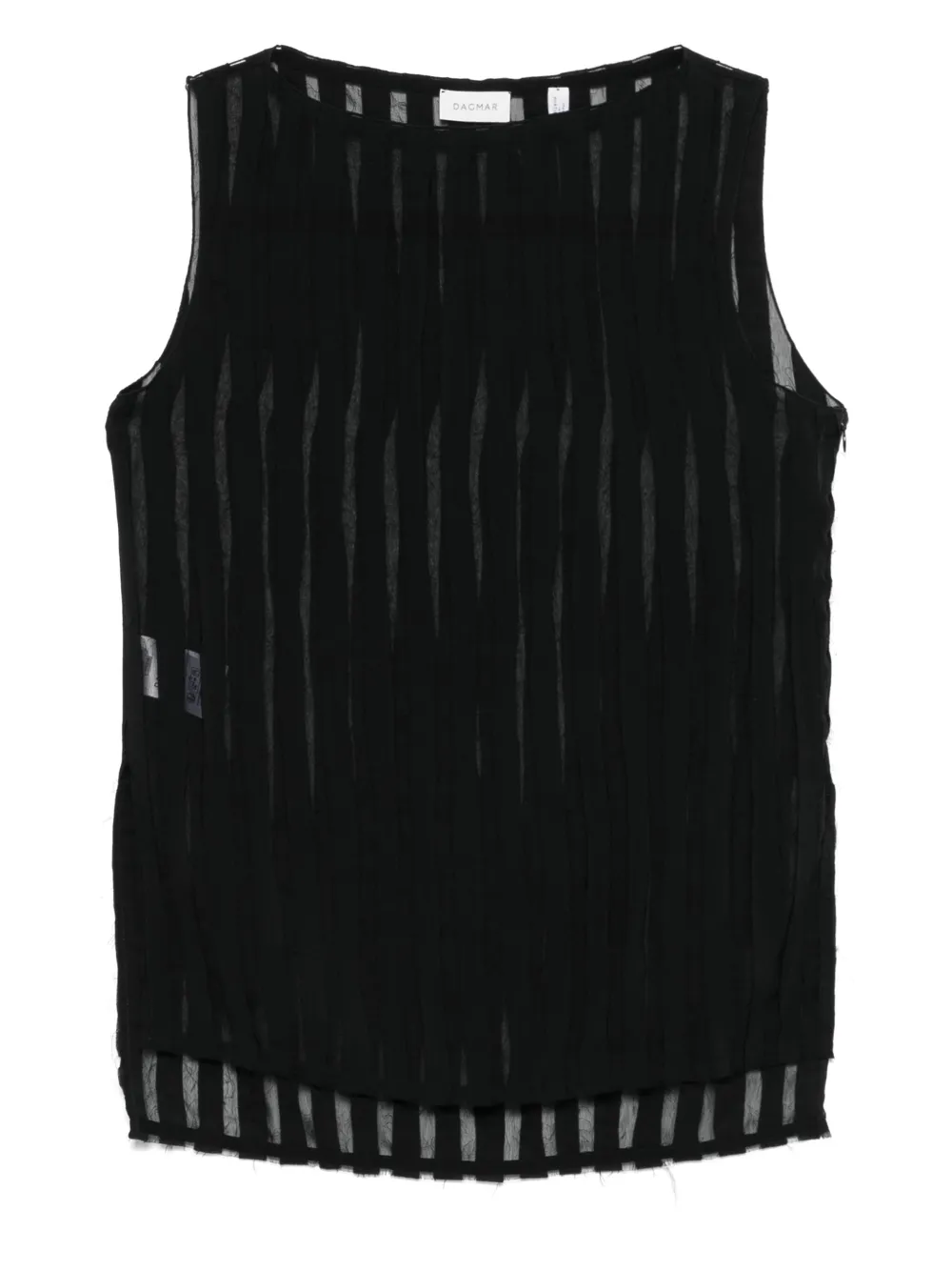House Of Dagmar sheer striped top - Nero