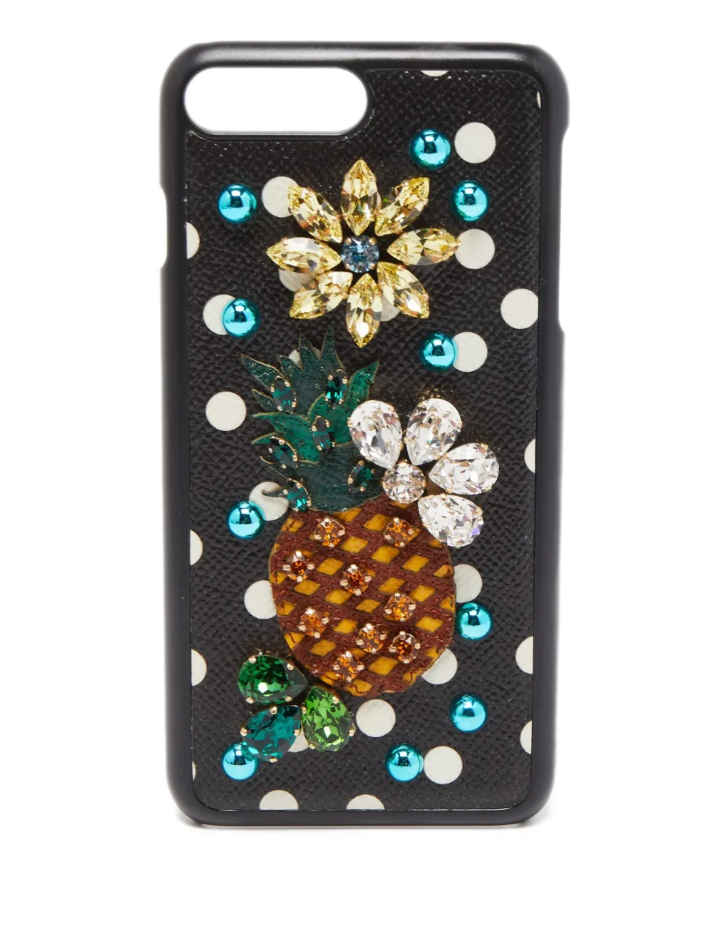 Dolce & Gabbana Pre-Owned Crystal Pineapple iPhone 7 phone cover | Black | Image 1