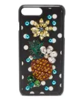 Dolce & Gabbana Pre-Owned Crystal Pineapple iPhone 7 phone cover - Black