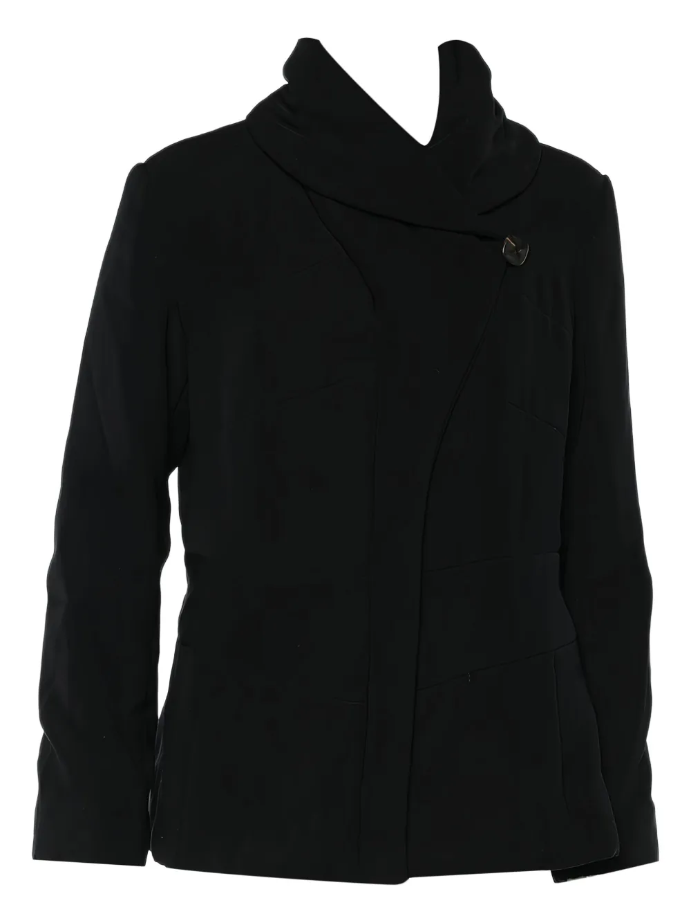 Giorgio Armani Pre-Owned zip front collar jacket - Nero