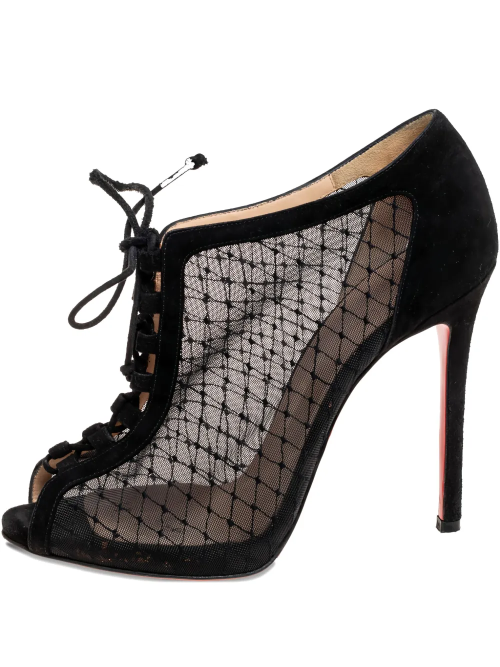Christian Louboutin Pre-Owned スエード ブーツ 120mm - ブラック Christian Louboutin Pre-Owned スエード ブーツ 120mm - ブラック