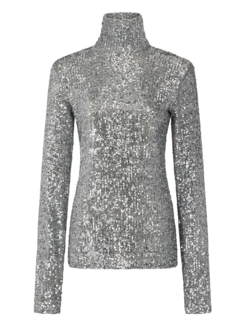 Rabanne sequinned turtleneck top