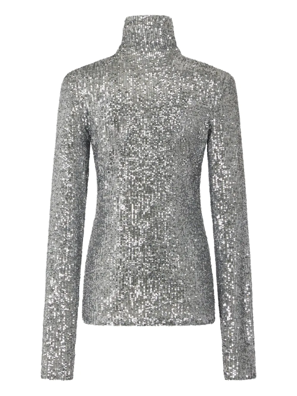sequinned turtleneck top