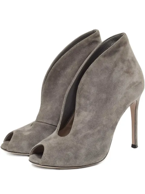 Gianvito Rossi Peeptoe-Pumps aus Wildleder 100mm