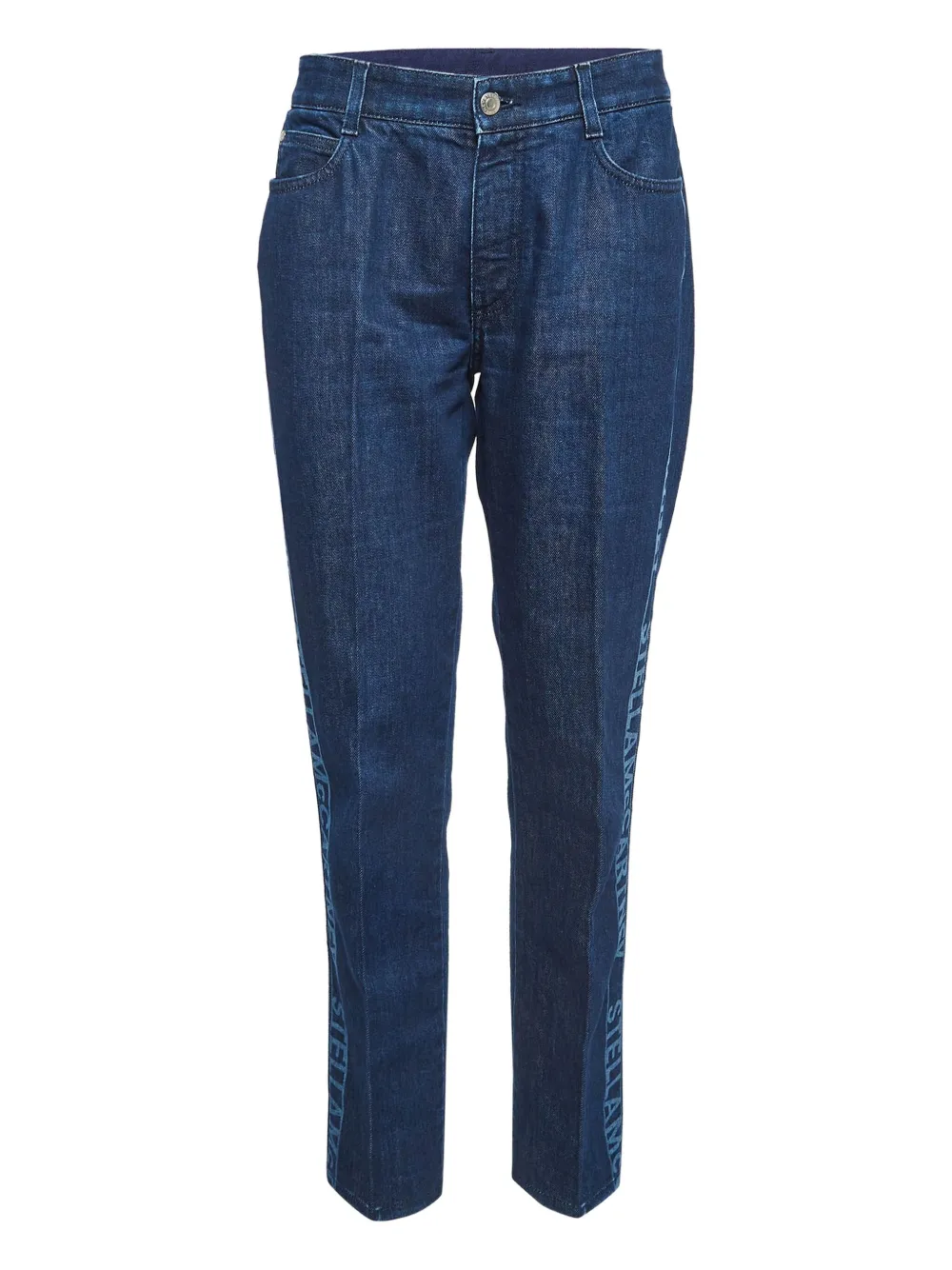 Stella McCartney Pre-Owned logo-stripe jeans | Blue | Image 1